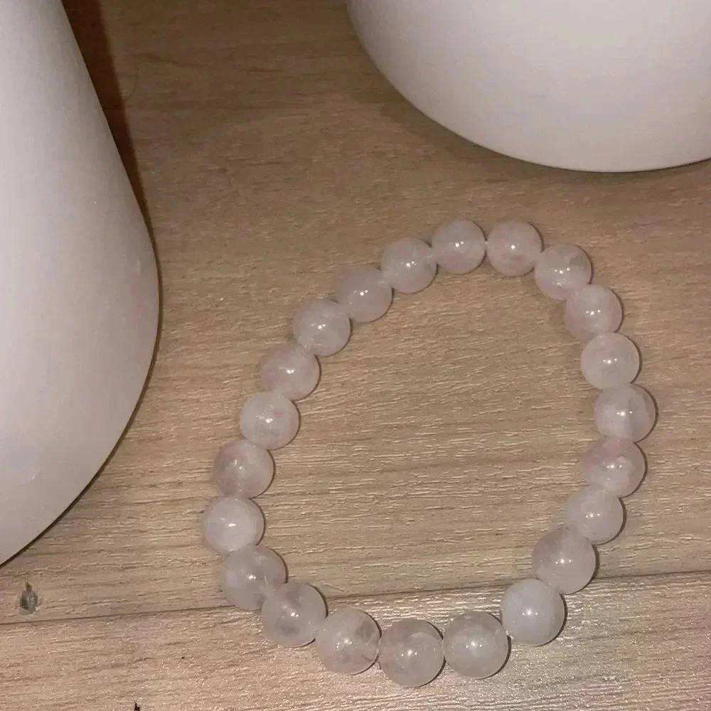 6mm ROSE QUARTZ BEADED BRACELET THE STONE OF LOVE AND PEACE WITH LOVING ENERGY 💗 - Picture 5 of 6
